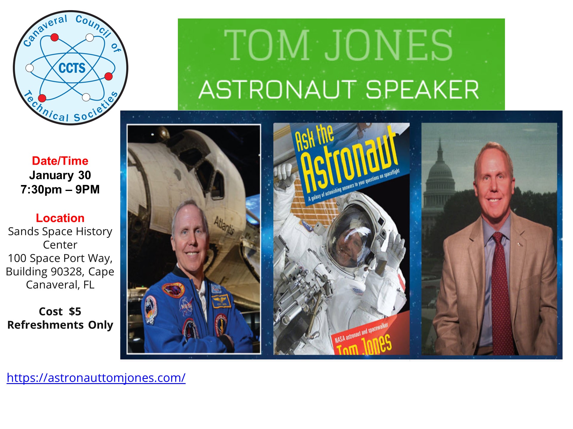 Tom Jones Astonaut Speaker