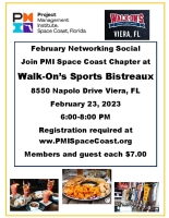 February Networking Social @ Walk-On's Viera